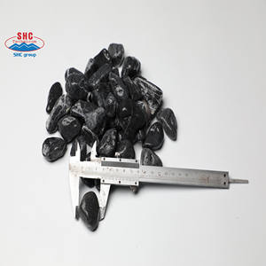 Pierres précieuses noires naturelles, 5 pierres, pour la décoration de la maison et du jardin - Product Image 1