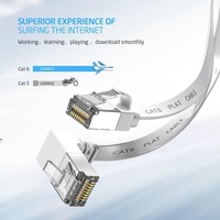 Cable Ethernet Cat6 de ángulo recto plano 90 grados 10Gbps Cables de red e Internet de alta velocidad Conector RJ45 para enrutadores