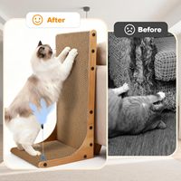 Fournitures pour animaux de compagnie : Griffoir pour chat, protecteur de meubles avec jouet à plumes pour chats d'intérieur - Griffoir arbre à chat écologique