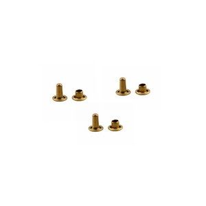 Washers cılarla RoHS sertifikalı katı pirinç perçinler-deri zanaat/otomotiv sabitleme için altın kaplama çelik çekirdek düz kafa perçinler - Product Image 6
