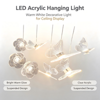 Lustre solaire extérieur en acrylique brossé personnalisé, lumières LED haute luminosité pour salle de mariage et décoration intérieure