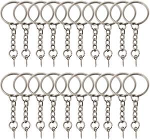 Porte-clés en métal nickelé de haute qualité avec goupille à vis pour la décoration - Product Image 5