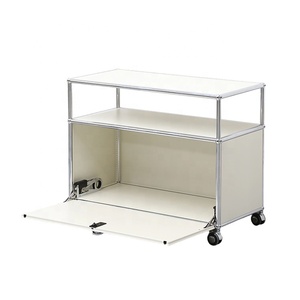 ארון מזנון מודולרי מרווח מנירוסטה, נייד, לאחסון בסלון הבית - Product Image 3