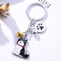 Porte-clés créatif et écologique en alliage de zinc, pendentif pour chien avec logo personnalisable pour cadeaux publicitaires