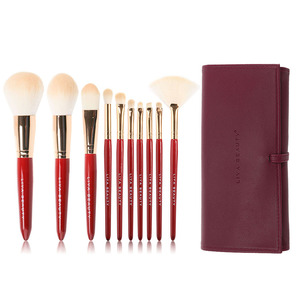 Set de Brochas de Maquillaje Veganas Naturales de Pelo Sintético, Empaque Personalizado, Impresión de Logotipo Profesional para Venta al por Menor - Product Image 1