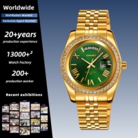 Reloj de Cuarzo de Moda Skmei Modelo 9419, Reloj de Pulsera Dorado de Acero Inoxidable para Hombre de Negocios, Resistente al Agua, Fábrica de Relojes China