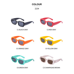 Lunettes de soleil unisexes à monture fine Ld 2234, matériau PC, protection UV400, style Y2K, pour la photographie de rue - Product Image 1