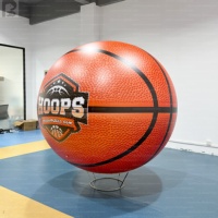 Ballon de basket gonflable géant de 2 m (6,5 pi) avec logo personnalisé, modèle publicitaire réaliste pour tournoi/marque/événement