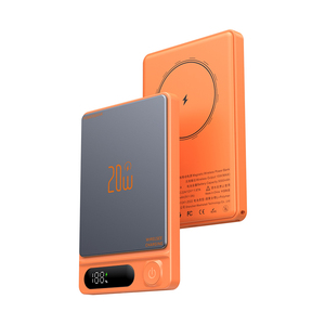 Batterie externe magnétique sans fil 5000 mAh certifiée 3C Chine, approuvée par les compagnies aériennes, avec affichage numérique LED, format de poche, chargeur de voyage - Product Image 1