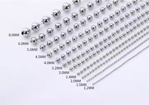 <span class=keywords><strong>Collier</strong></span> de boules de perles en acier inoxydable de taille multiple Chaîne d'étiquette de chien <span class=keywords><strong>militaire</strong></span> pour hommes femmes - Product Image 6