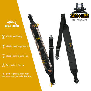 गैफ वेदरप्रूफ नेप्रोन पॉलिएस्टर वेबबिंग समायोज्य शिकार स्लिंग कंड कंधे का समर्थन भारी शुल्क कनेक्टर कैमो/सादा - Product Image 5