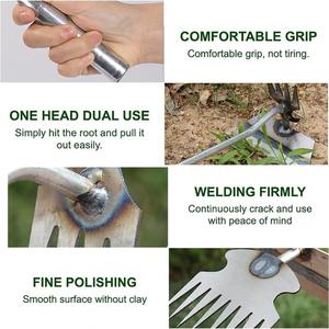 Outils manuels de désherbage en acier pour le jardinage potager, outils de désherbage de jardin portables pour la plantation d'arrière-cour avec arrachage de <span class=keywords><strong>racines</strong></span> - Product Image 2