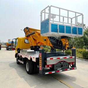 מותג חדש 32 מ 'הרמת בום עבודה פלטפורמה דלי משאית מנוף הידראולי כלוב אווירי עבודה אווירית פלטפורמה להרים קיבולת - Product Image 6