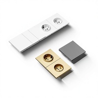 Prise murale standard européenne 86, panneau PC ultra-mince, grande plaque, 16A, multiprise, prise électrique ignifuge