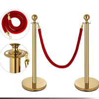 Vente chaude Or Couleur Trafic Foule Contrôle Passerelle Or Queue Bollard Tapis Rouge Velours Corde Supports et Cordes