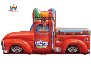 Structure gonflable commerciale pour événements sportifs : jeu de camionnette avec Cornhole et lancer de tasses pour fêtes en plein air - Product Image 1