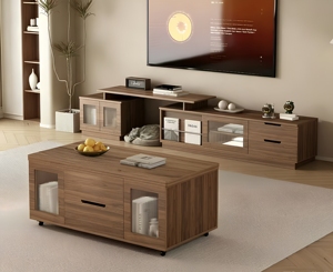 Ombouwbare slimme opklapbare salontafel, verplaatsbare multifunctionele eettafel voor kleine appartementen en woonkamers - Product Image 1