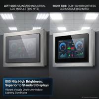 Module LCD TFT 7 pouces 800x480 RGB 40 broches, 800 nits de luminosité élevée, -20~70 ℃   pour affichage HMI industriel