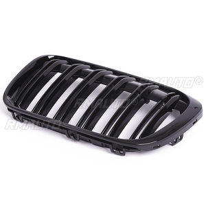 Grilles de pare-chocs avant de voiture, grilles de course noires brillantes pour BMW X1 F48 F49 2016 2017 2018 2019, grille de remplacement à double lamelle - Product Image 3