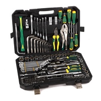 Kit d'outils ménagers de 142 pièces, marteau, pinces, clé hexagonale, clé Allen, boîte à outils mécanique, ensemble d'outils à main pour la réparation automobile et le garage