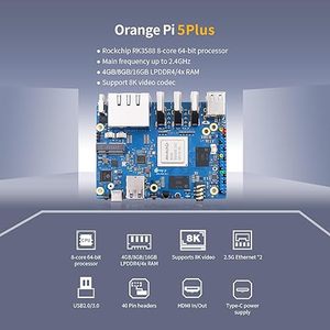 Ordinateur monocarte AIsmartlink Pi 5 Plus 4 Go/8 Go/16 Go LPDDR4/4x Rockchip RK3588 8 cœurs 64 bits avec socket eMMC - Product Image 3