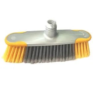 Easy cleaning home brooms, PET soft bristle floor sweeping plastic broom