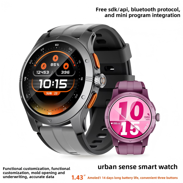 Outdoor Sports Smart Watch AMOLED Display AI Sleep Analysis Heart Rate Monitoring for Call Eco-friendly Silicone Band