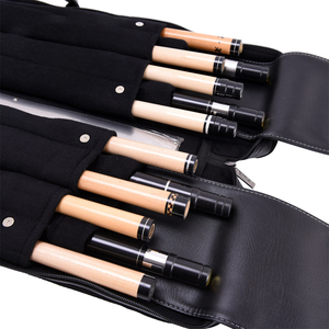 กระเป๋าใส่ไม้คิวบิลเลียดหนัง PU คุณภาพสูง ขนาด 85 ซม. แบบนุ่ม ใส่ไม้คิวได้ 8 ด้าม ด้ามจับได้ 4 ด้าม ไม้คิวแบบแยกครึ่งได้ 1/2  กระเป๋าเก็บไม้คิว สีดำเหลือง สินค้าขายดี - Product Image 6