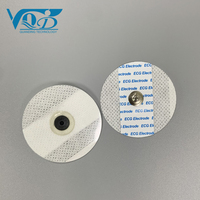 Électrode ECG ronde de 50 mm en non-tissé blanc, adhésive fine, fonction de surveillance, accessoire d'électrode ECG