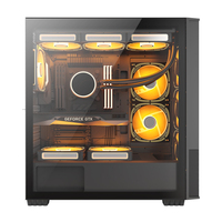 EATX RGB Desktop Gaming PC Case Full PC Gamer Case with Templado Blanco-White Tempered Glass Computer Case