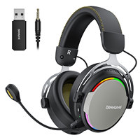 BINNUNE BW03 Auriculares Inalámbricos para Juegos de Modo Dual con Micrófono Desmontable Over-Ear para PC/PS5/Xbox
