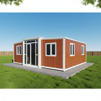 Maison conteneur préfabriquée en acier moderne, portable, extensible et pliable, pour salon, chambre, bureau, villa, fabriquée en panneaux sandwich
