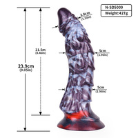 NNSX Dildo Anal Grande de Fantasía, Dildo de Dragón de Silicona Flexible, Pene Artificial, Pene de Dragón, Tapón Anal, Juguete Sexual