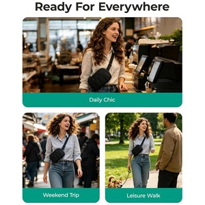 Marsupio Leggero in Poliestere Personalizzabile con Tasche Multiple per Viaggi, Shopping e Attività all'Aperto - Product Image 2