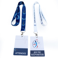 Nouveau Lanyard Personnalisé Imperméable Sublimé Motif Art Populaire pour Événements, Pass VIP, Badge d'Entrée d'Exposition, en Polyester Personnalisé