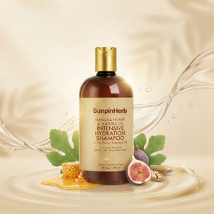 Shampoo hydratant sans sulfate au miel de Manuka, huile de Mafura et beurre de karité pour cheveux naturels bouclés très secs - Product Image 1