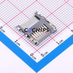 HX TF-CARD XG8P H1.5 SD Card / Memory Card Connector SMD Connector Flip Cover Type MicroSD Card (TF Card) Card Holder 1.5mm - Product Image 2