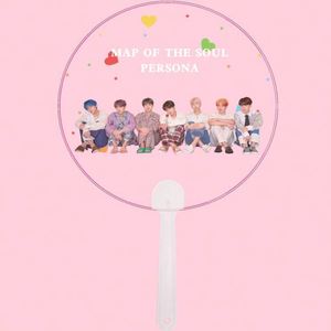 Wholesale Cheap Excellent Custom Print logo Transparent Gift Cartoon Circle Pvc Star Hand Double Side Advertisement Fan - Product Image 2