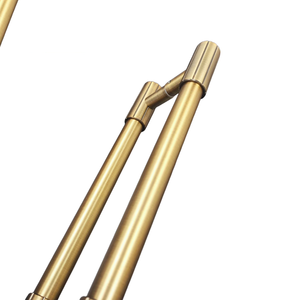 Maniglie Moderne in Rame e Cromo per Centri Commerciali di Dubai e Palazzi Sauditi, Barre Simmetriche per Ingressi Principali - Product Image 3