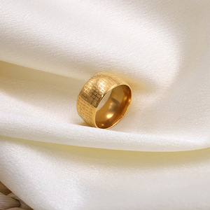 Unisex Geometric Gold <b>Ring</b> <b>Titanium</b> Steel Everyday Wear Jewelry - Product Image 1