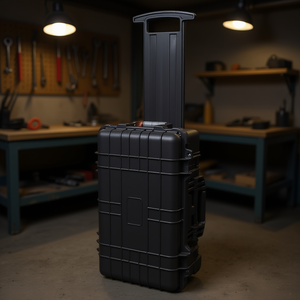 Caja de herramientas con ruedas, asa giratoria y caja de plástico mate para almacenamiento de herramientas - Product Image 2