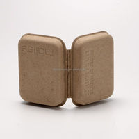 100% Biodegradable Eco-Friendly Molded Sugarcane Pulp Soap Box Customized Embossing Printing Paper Boxes Bagasse Tray Pulp