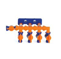 Collecteur de distribution de liquide de refroidissement CNC 4 voies de 1/4 pouce avec système de buses flexibles et robinet à bille pour contrôle total du débit