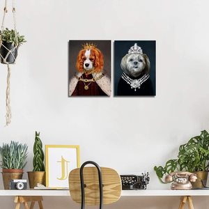 40*60 cm Impressions sur toile Funny Home Decor Custom Pet Portrait Animal Dog Wall Decor Painting - Product Image 6