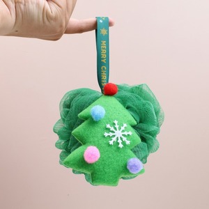 Balle de bain en maille PE de la série Noël |   Éponge de douche douce et résistante |   Boule de bain de 50 g pour spa et maison - Product Image 2