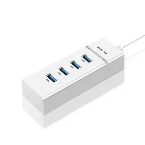 Mini estación de acoplamiento de 4 puertos Usb 3,0, divisor de alta velocidad, HUB de 5 Gbps para PC y portátil, 4 en 1