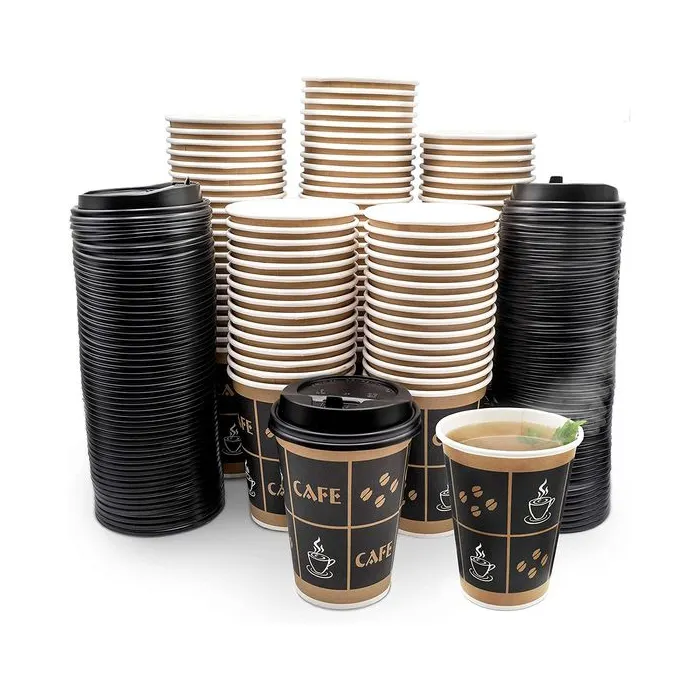 कैप्पुकिनो मिल्कटी, हॉट चॉकलेट और कोल्ड ड्रिंक कप, पीने की कॉफी कप, आस्तीन के साथ पेपर कप के लिए बायोडिस्पोजेबल पुनर्चक्रित