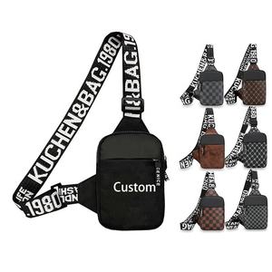 <strong>Mini</strong> <strong>Black</strong> Oxford Logo Custom Slab <strong>Bag</strong> Outdoor Sport Crossbody Chest <strong>Bag</strong> for Cards Collection Sling Pack - Product Image 1