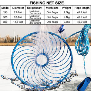 Nylon hạ cánh <span class=keywords><strong>Net</strong></span> cho cắm trại tay-cast Fly & <span class=keywords><strong>Float</strong></span> dây rút Monofilament dòng cho khác Lưới Đánh Cá - Product Image 5