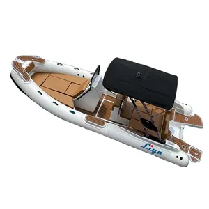 Best Selling CE 8 capacity high speed rib 640 orca hypalon deep-v aluminum rigid hull inflatable rib boat for sale